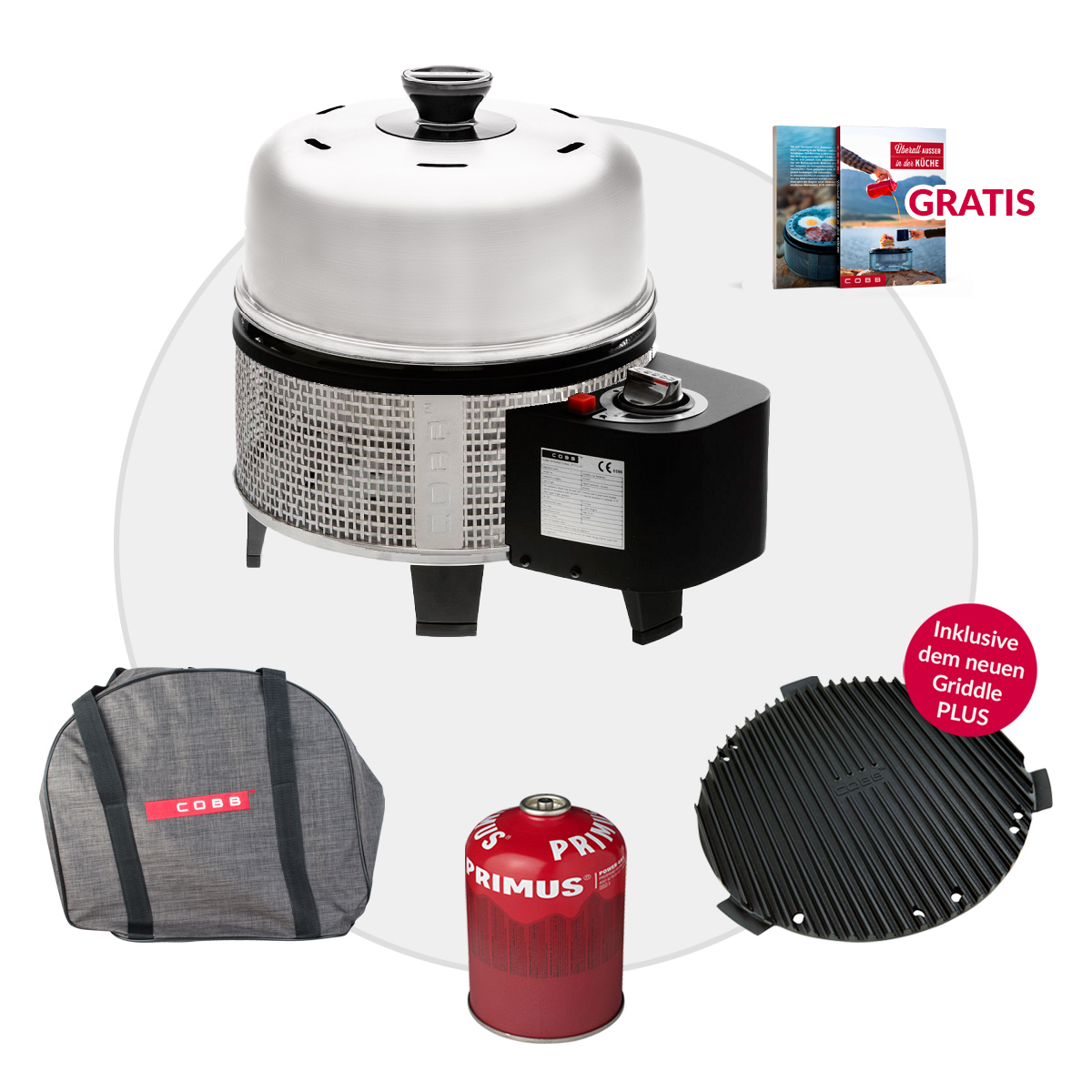 COBB Gas DELUXE 2.0 Grill inkl. Tasche XL grau + Kartusche
