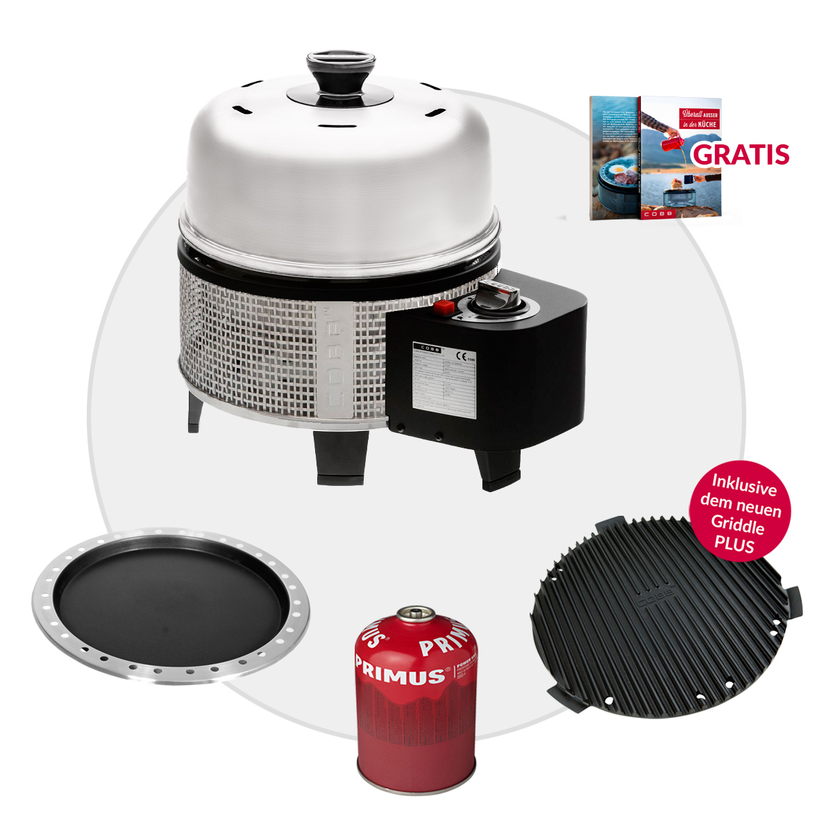 COBB Gas DELUXE 2.0 Grill inkl. Cobb Bratpfanne + Kartusche