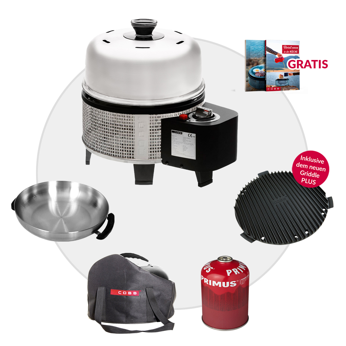 COBB Gas DELUXE 2.0 Grill inkl. Wok + Kartusche